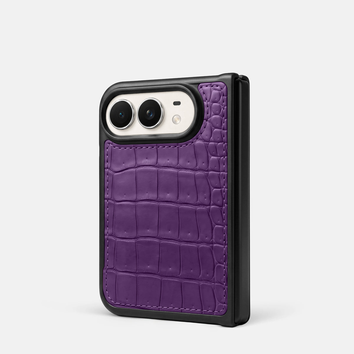 Sport Case For iPhone Duo In Porosus Crocodile -3 | Purple