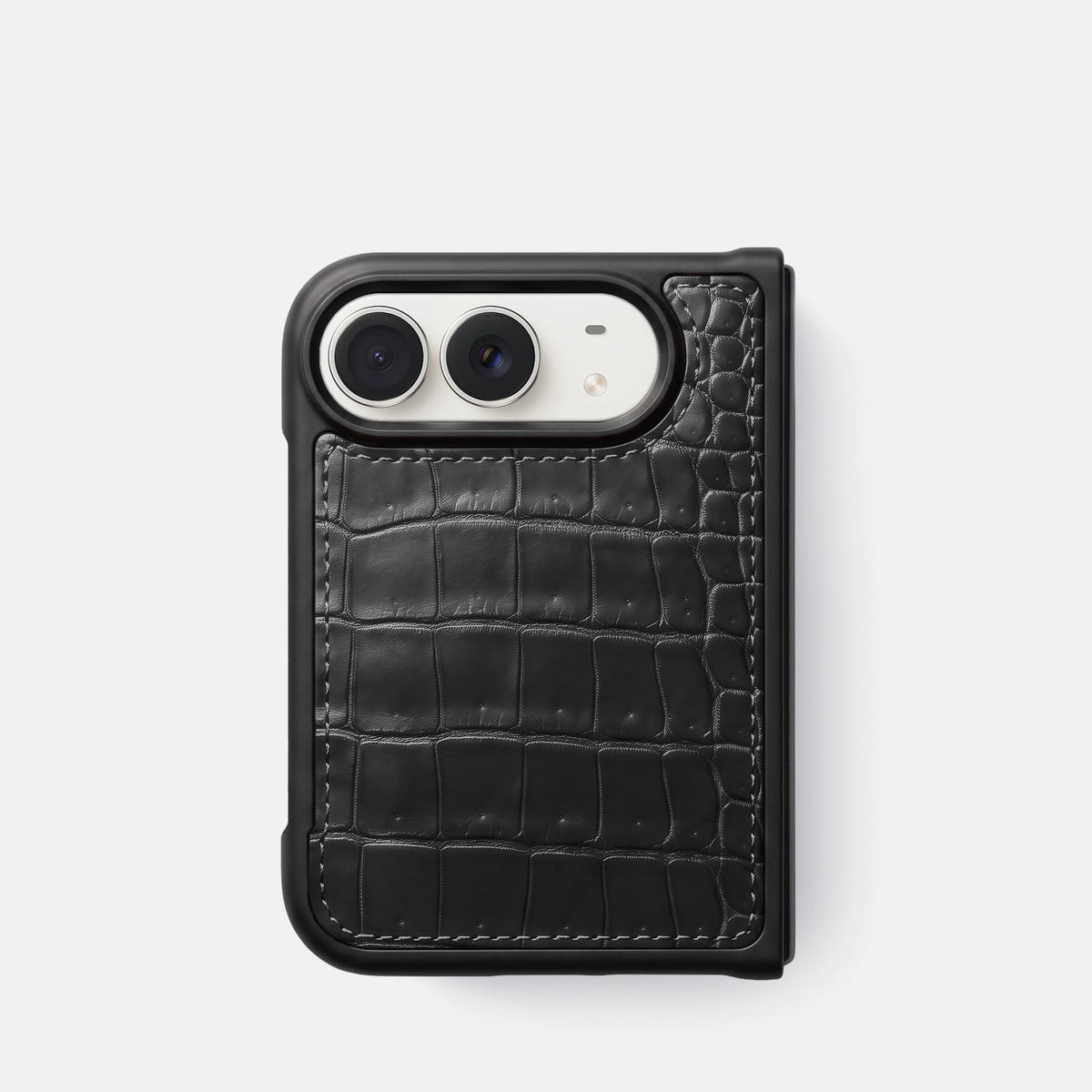 Sport Case For iPhone Duo In Porosus Crocodile -1 | Shiny-Black