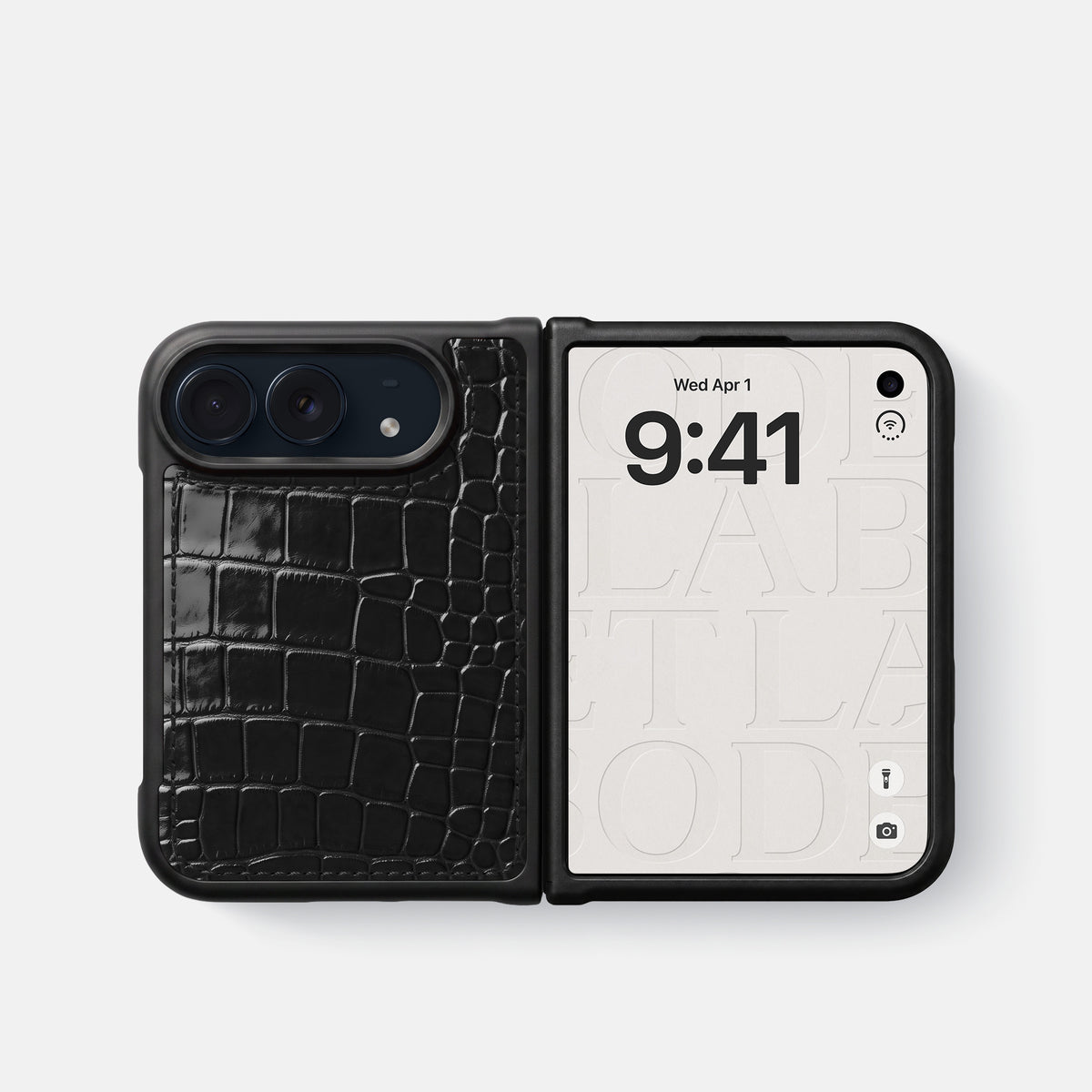 Sport Case For iPhone Duo In Shiny Alligator -4 | Black