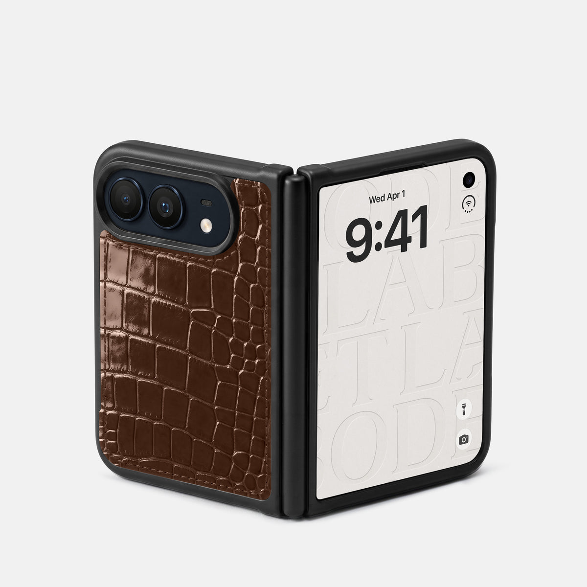 Sport Case For iPhone Duo In Shiny Alligator -2 | Brown