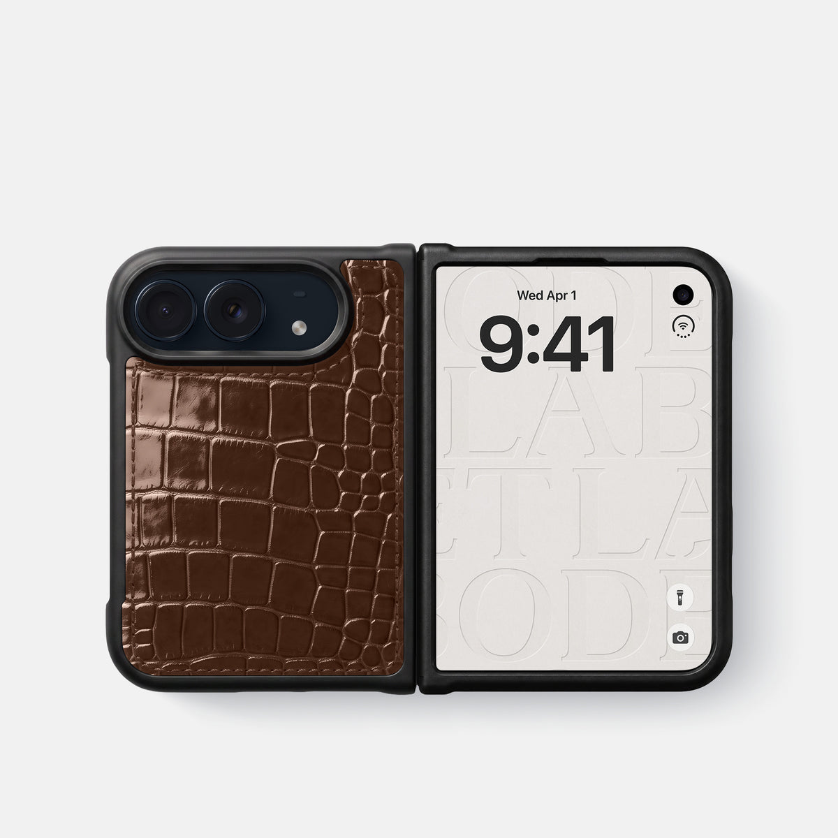 Sport Case For iPhone Duo In Shiny Alligator -4 | Brown