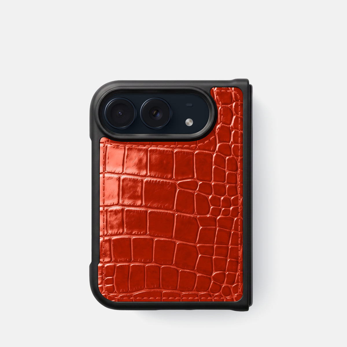 Sport Case For iPhone Duo In Shiny Alligator -1 | Orange