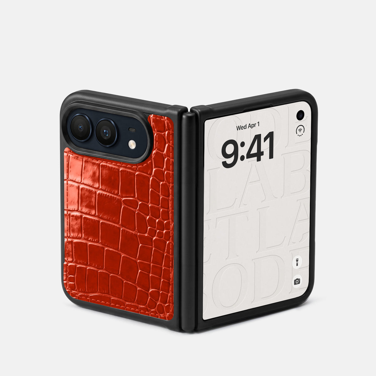 Sport Case For iPhone Duo In Shiny Alligator -2 | Orange