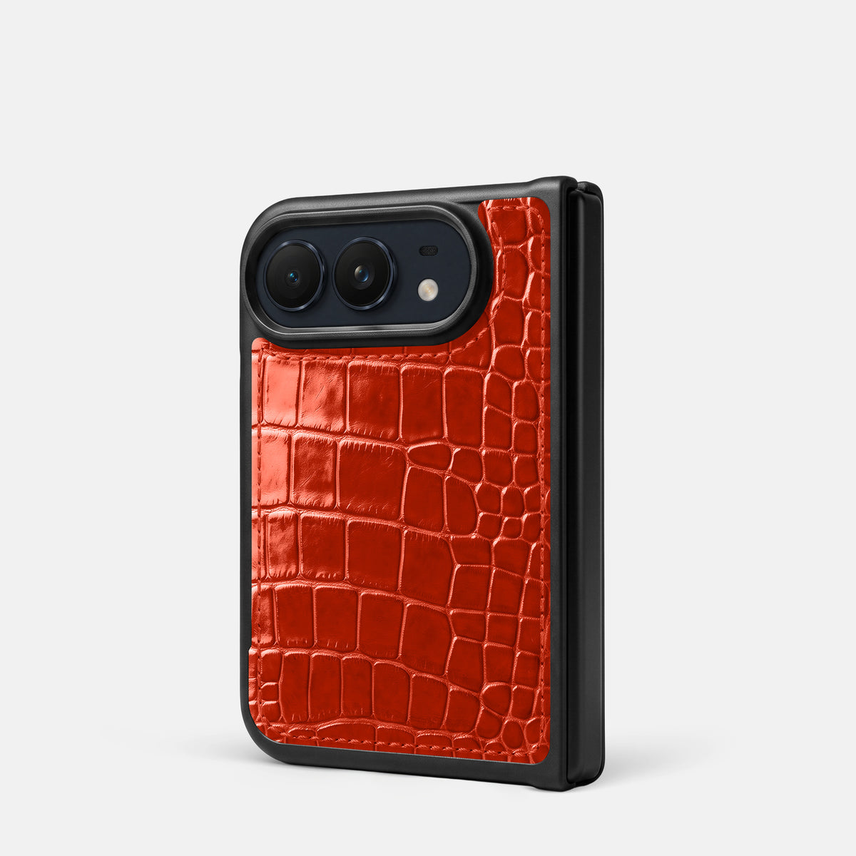 Sport Case For iPhone Duo In Shiny Alligator -3 | Orange