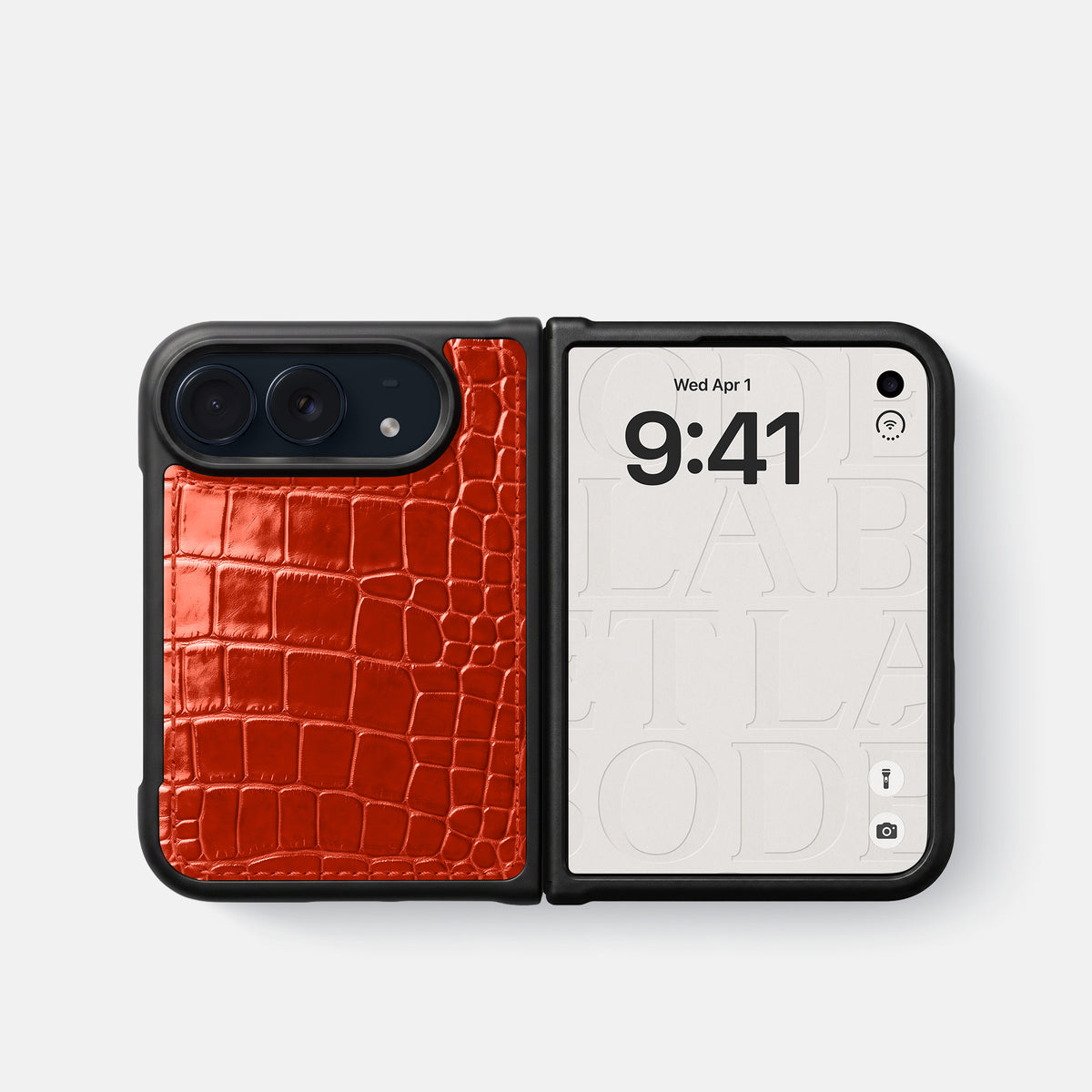 Sport Case For iPhone Duo In Shiny Alligator -4 | Orange
