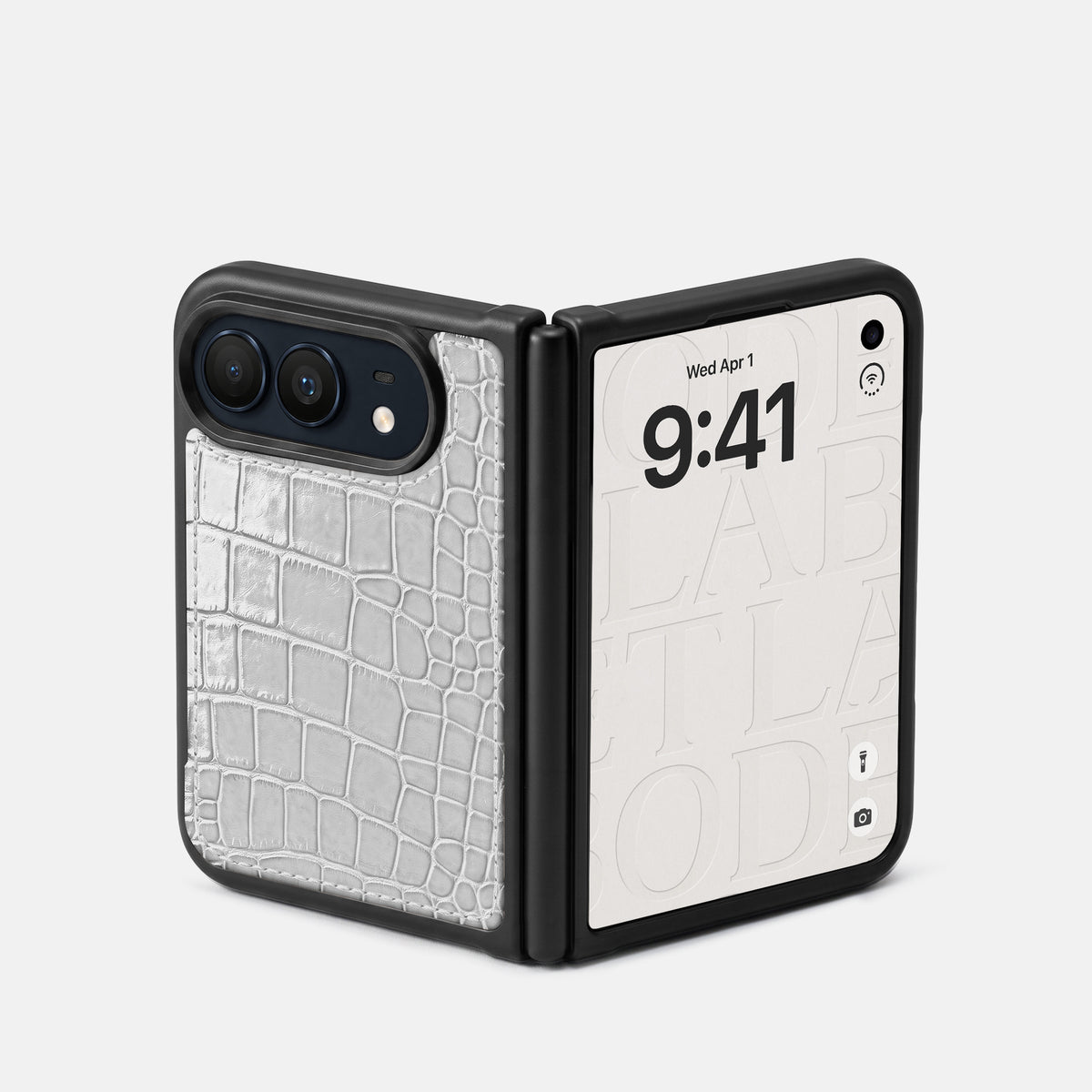 Sport Case For iPhone Duo In Shiny Alligator -2 | White