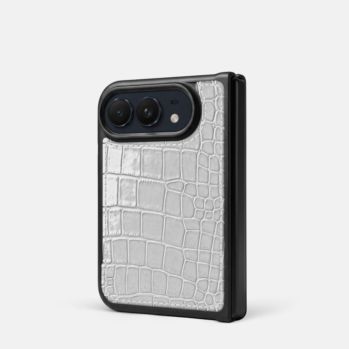 Sport Case For iPhone Duo In Shiny Alligator -3 | White