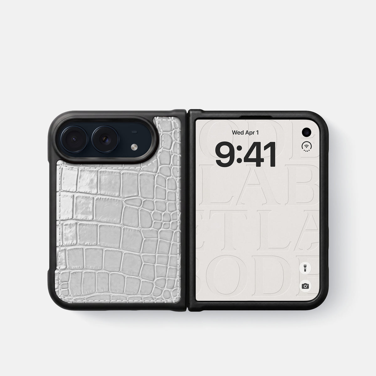 Sport Case For iPhone Duo In Shiny Alligator -4 | White