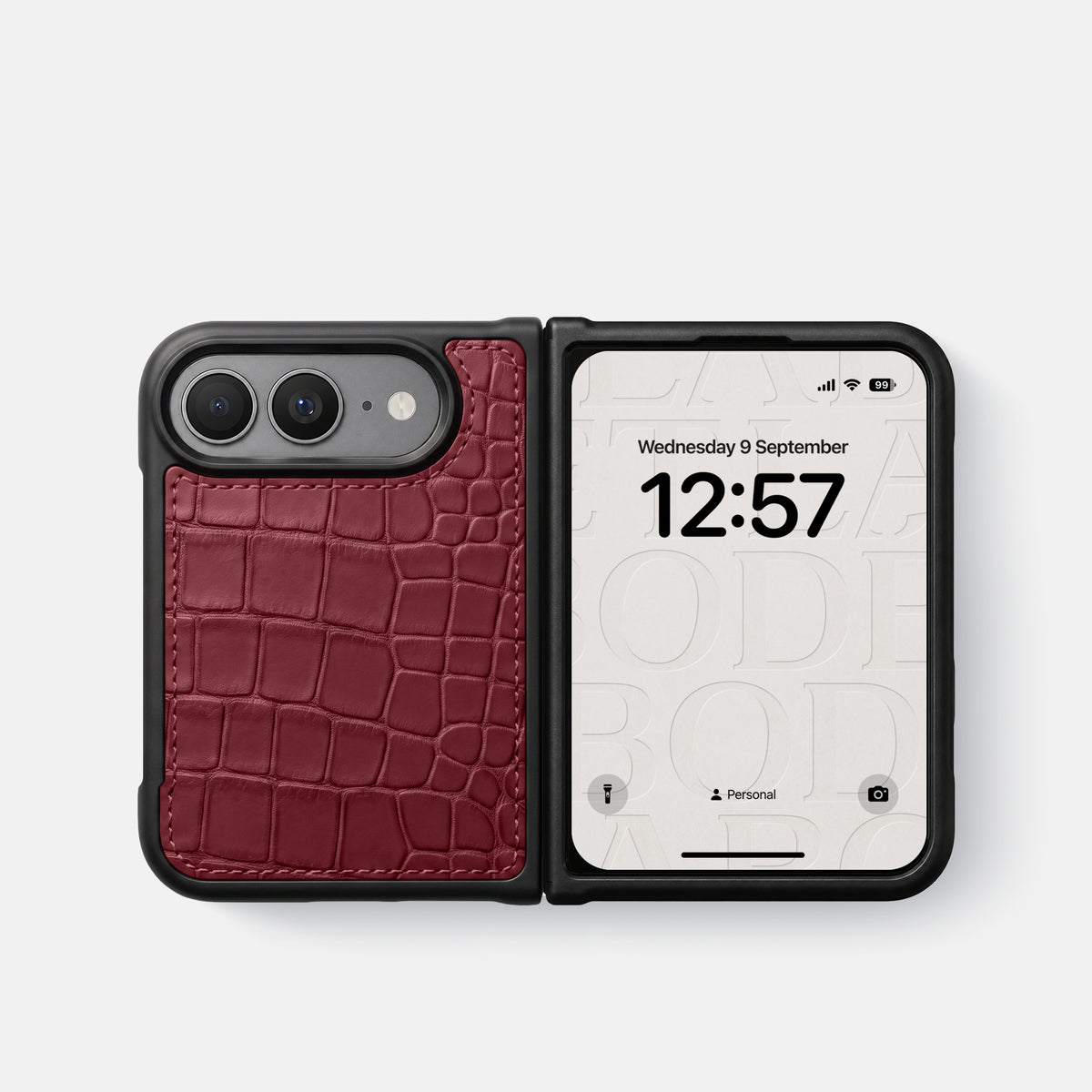 Sport Case For iPhone Ultra In Alligator -4 | Burgundy