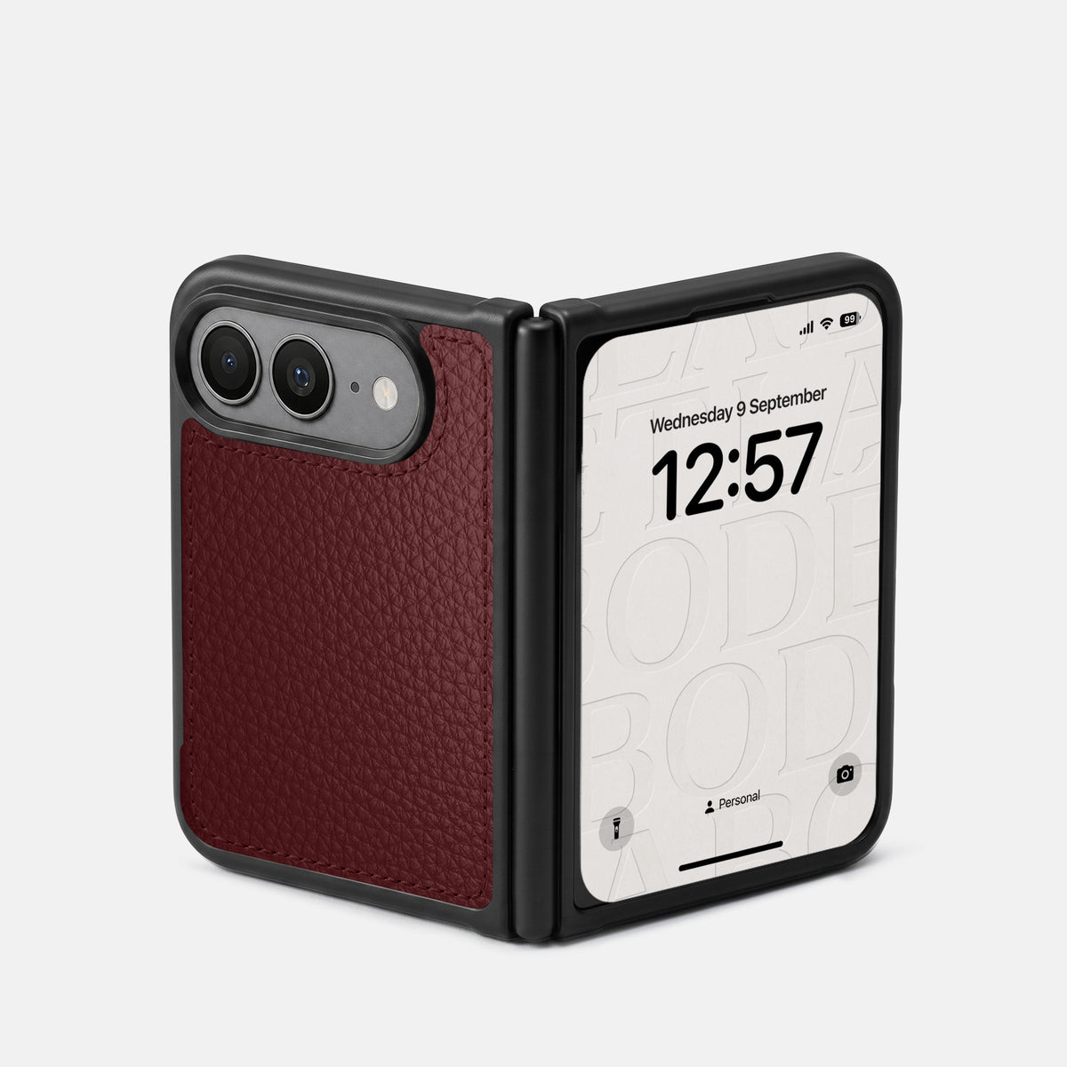 Sport Case For iPhone Duo In Calf -2 | Bordeaux