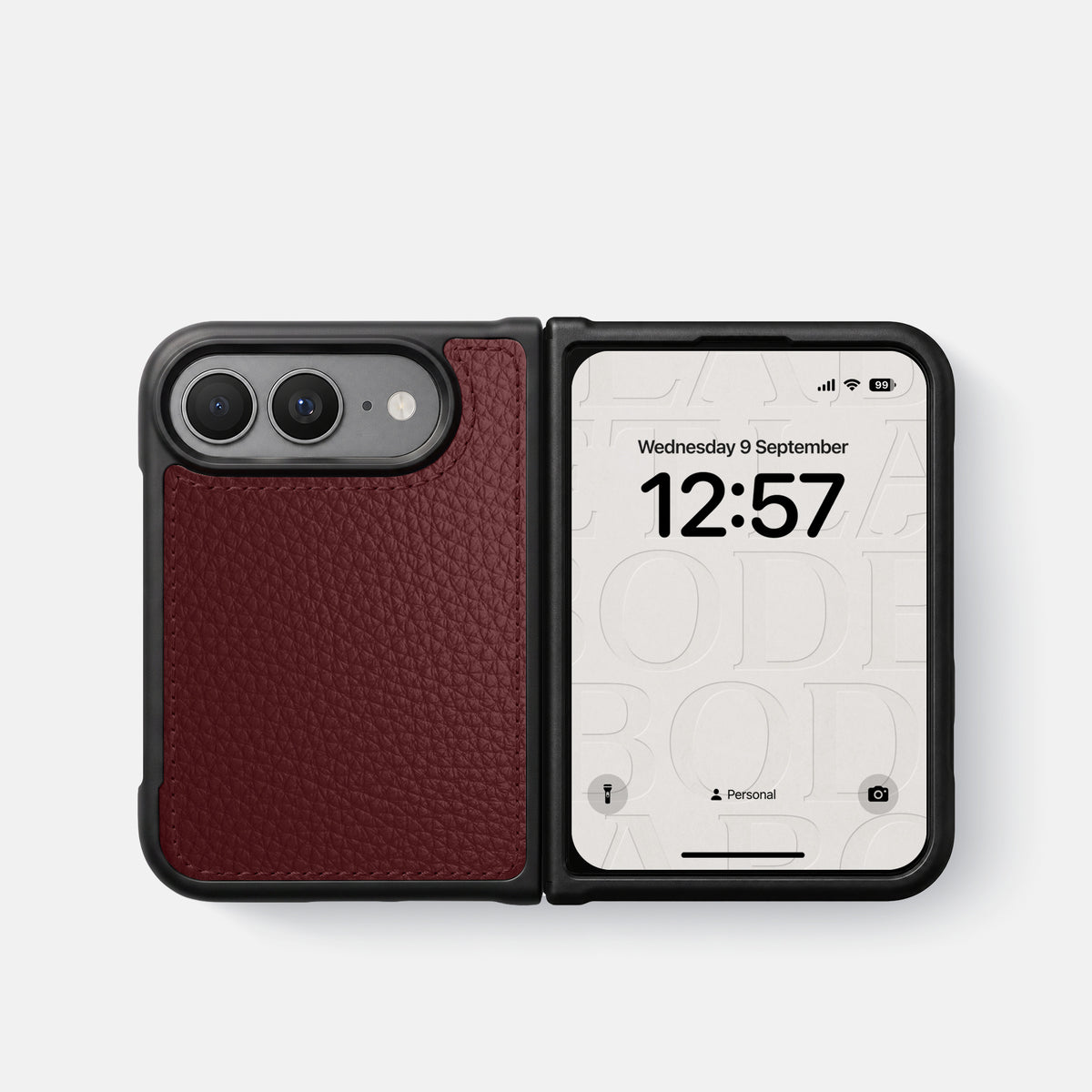 Sport Case For iPhone Duo In Calf -4 | Bordeaux