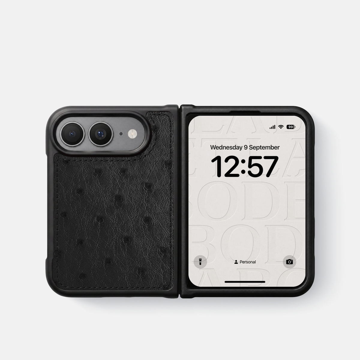 Sport Case For iPhone Duo In Ostrich -4 | Black