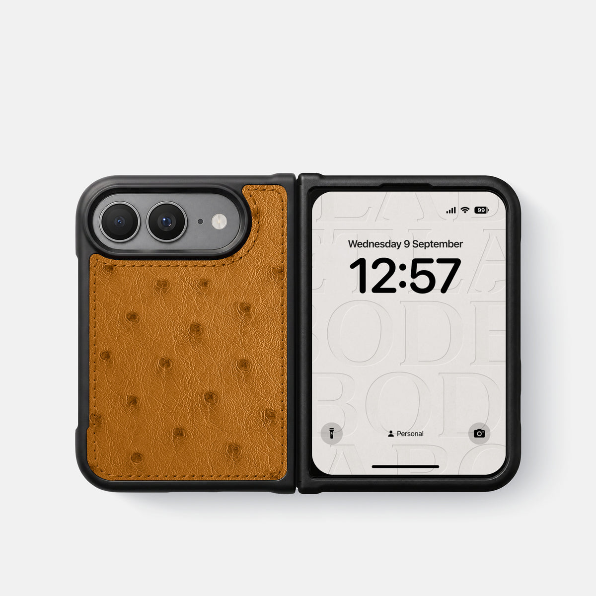 Sport Case For iPhone Duo In Ostrich -4 | Chestnut