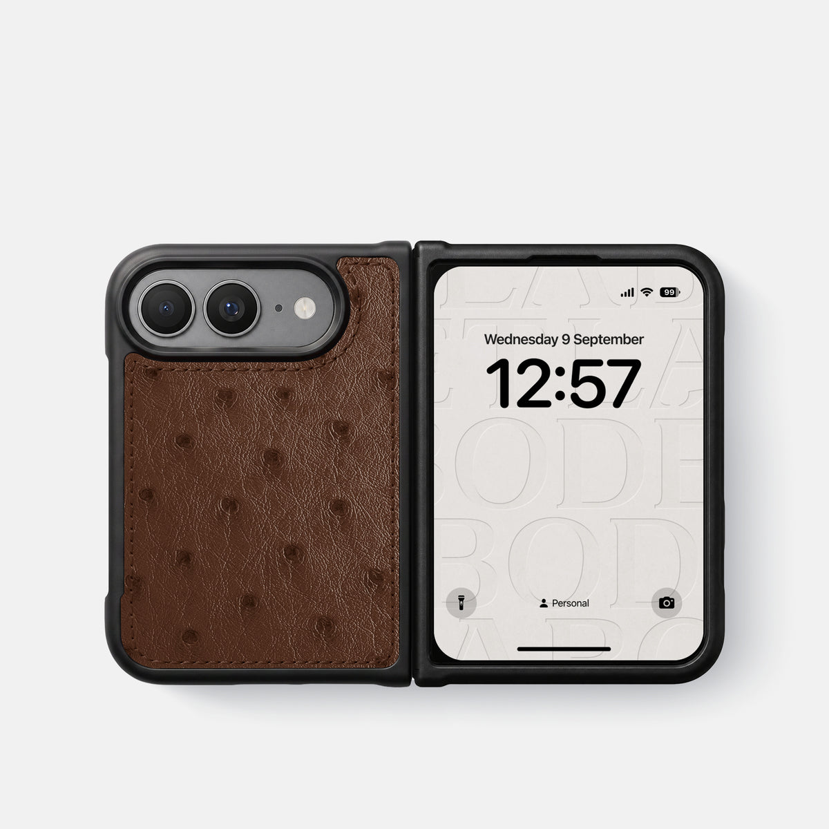 Sport Case For iPhone Duo In Ostrich -4 | Chocolate