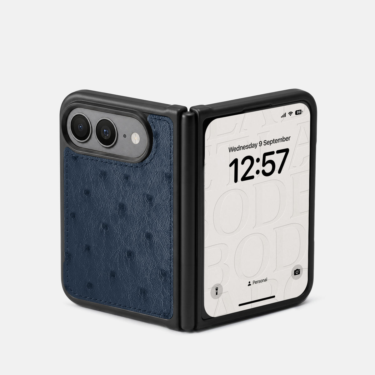 Sport Case For iPhone Duo In Ostrich -2 | Navy-Blue