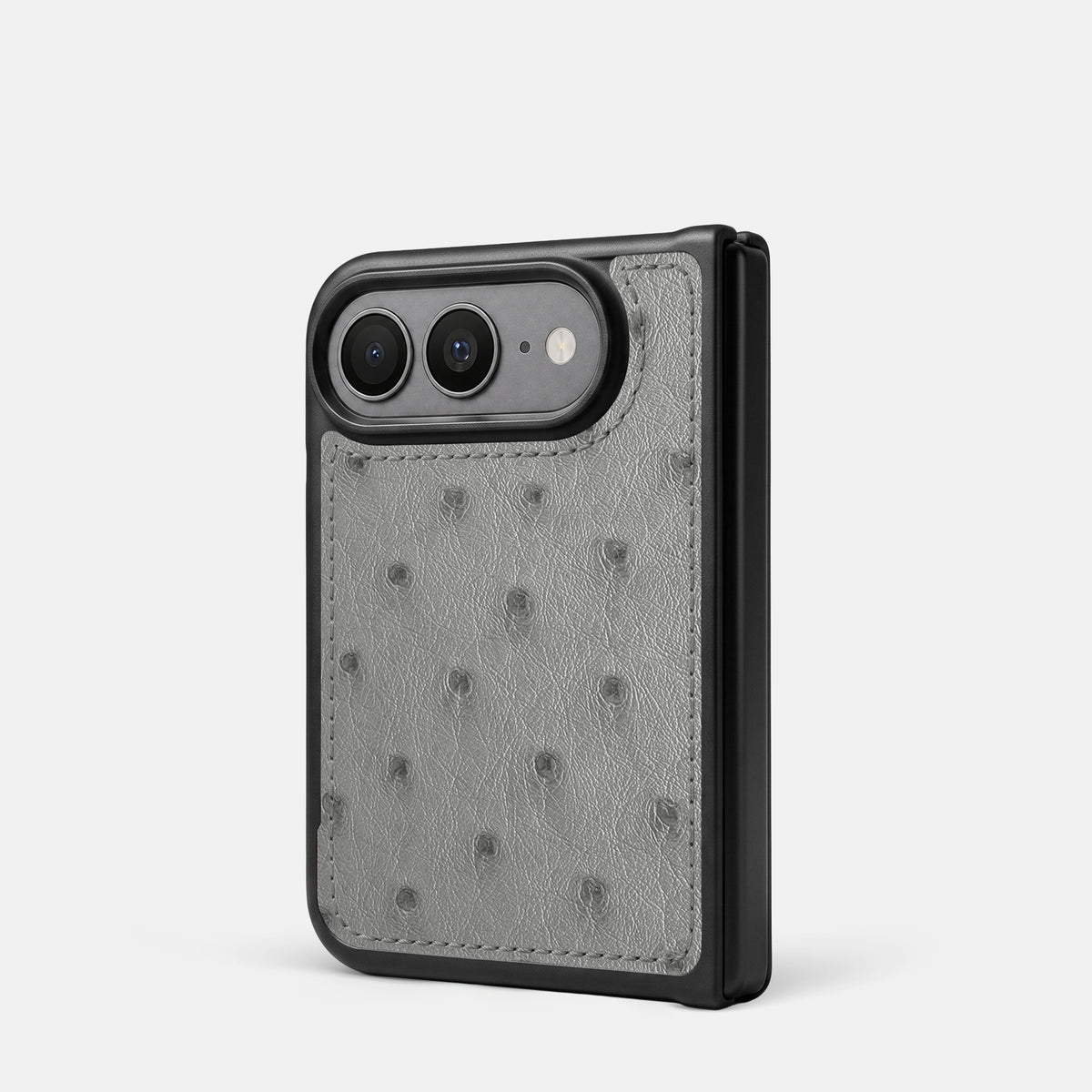 Sport Case For iPhone Duo In Ostrich -3 | Silver