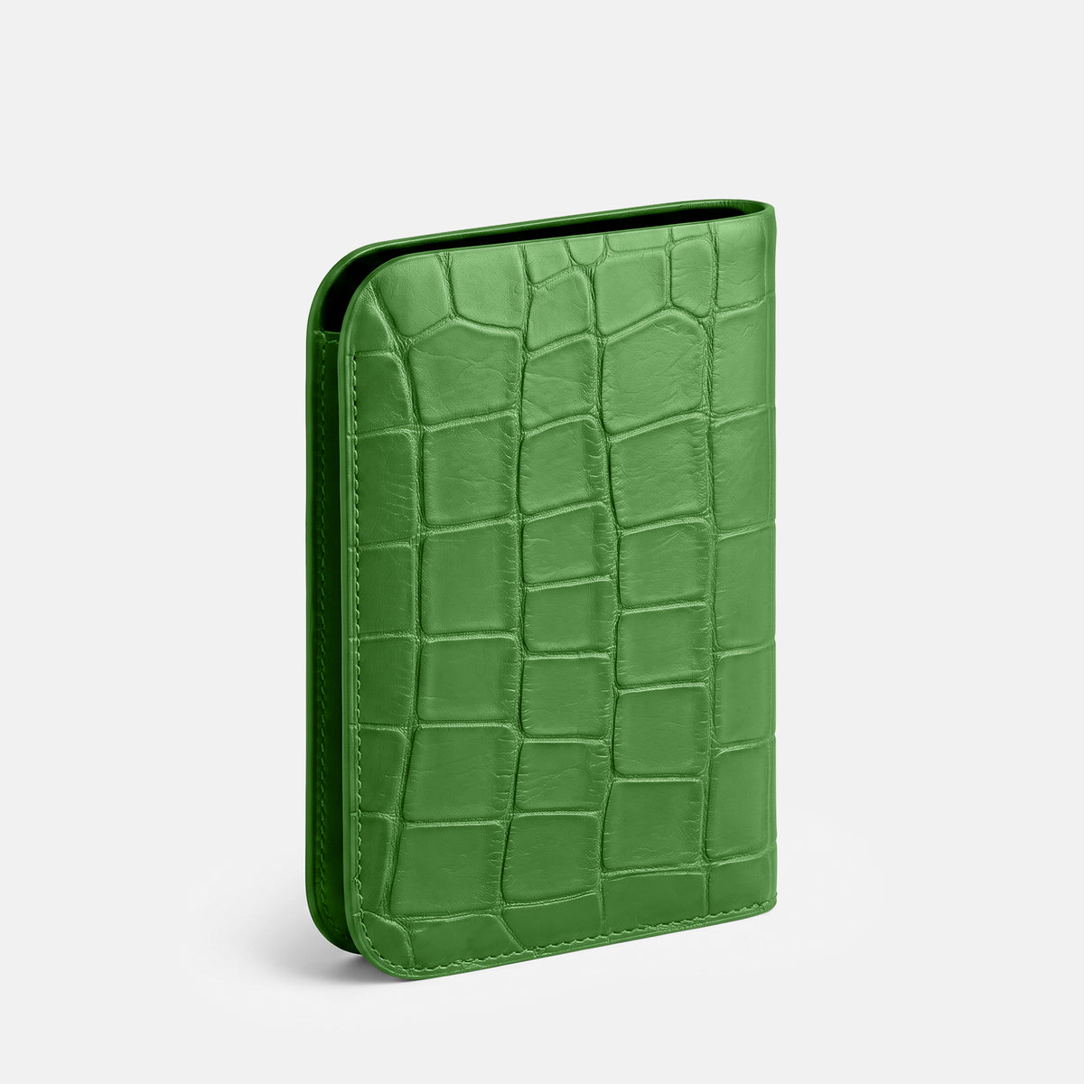 Apple-Green Tall Pouch Case For iPhone Ultra Alligator -2 | Apple-Green