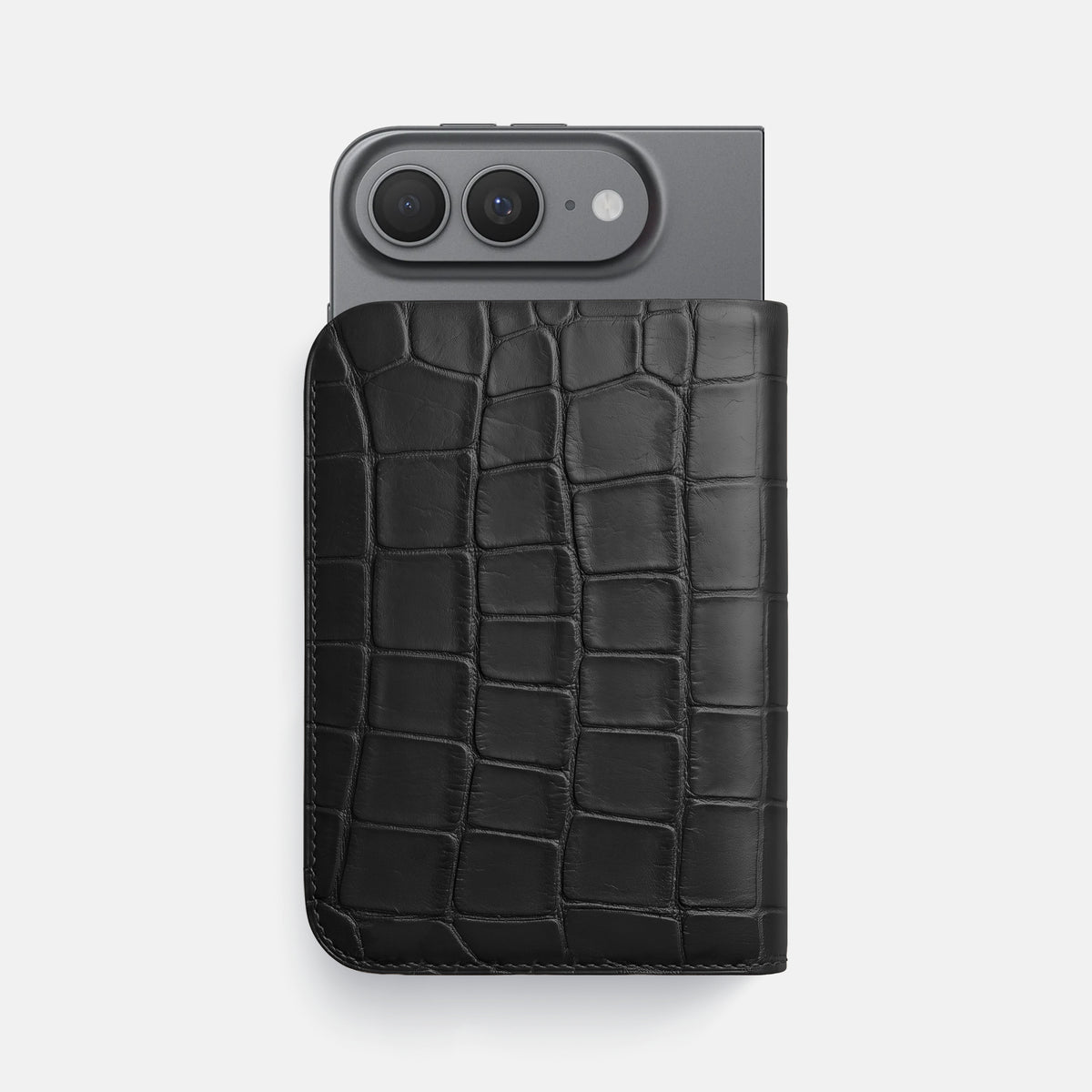 Black Tall Pouch Case For iPhone Ultra Alligator -1 | Black