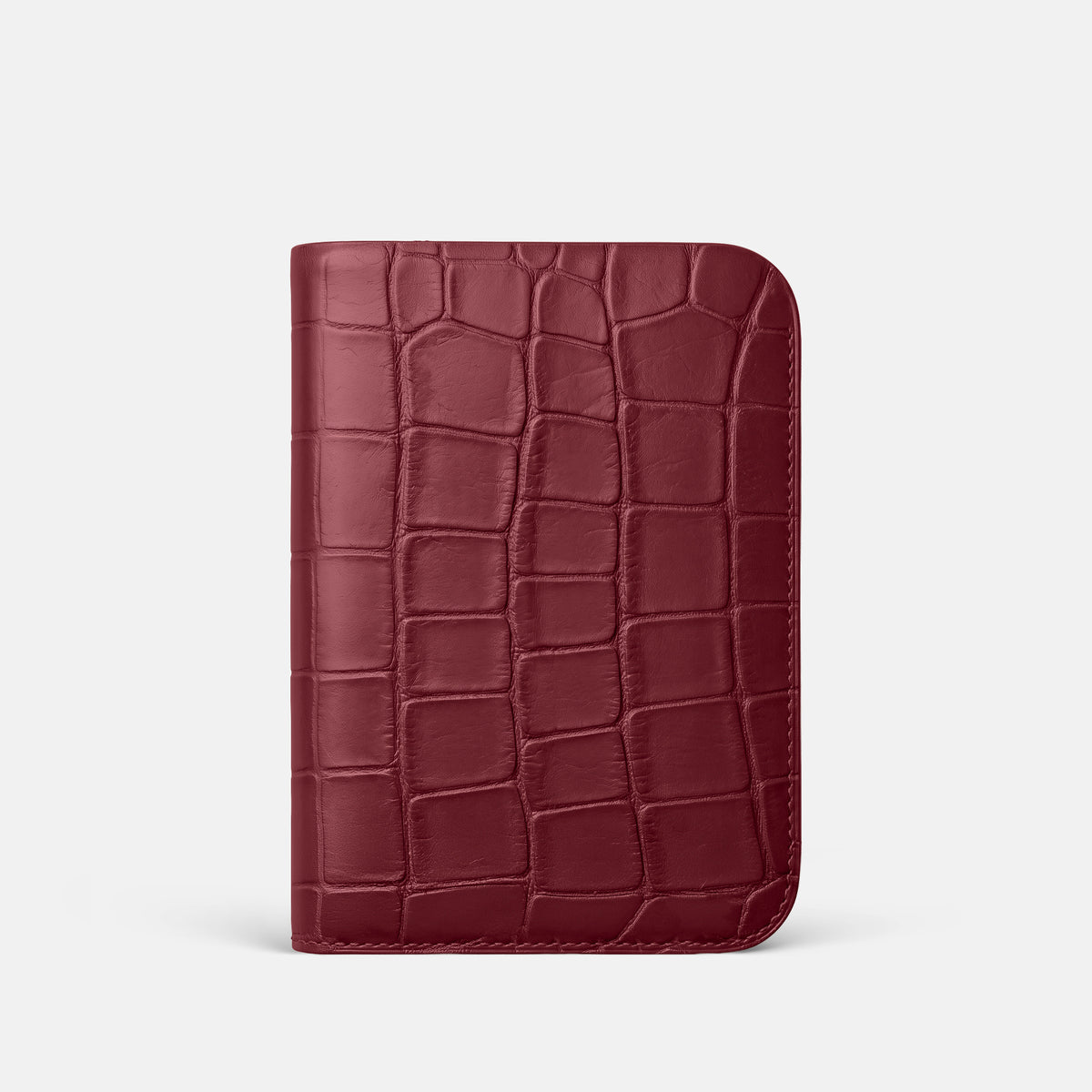 Burgundy Tall Pouch Case For iPhone Ultra Alligator -3 | Burgundy