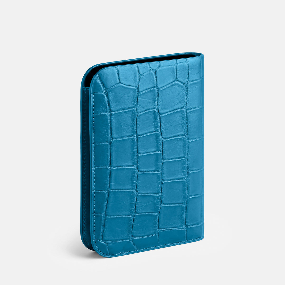 Curaçao-Blue Tall Pouch Case For iPhone Ultra Alligator -2 | Curaçao-Blue