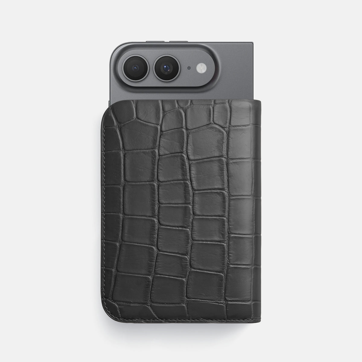 Grey Tall Pouch Case For iPhone Ultra Alligator -1 | Grey