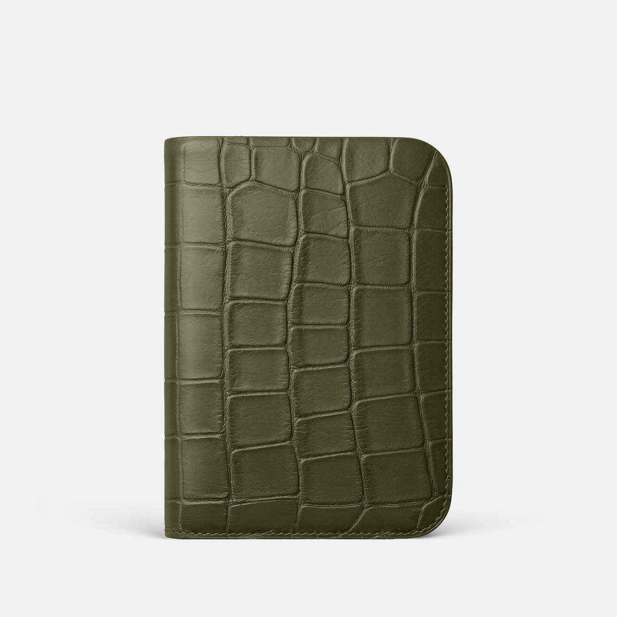 Kaki-Green Tall Pouch Case For iPhone Ultra Alligator -3 | Kaki-Green
