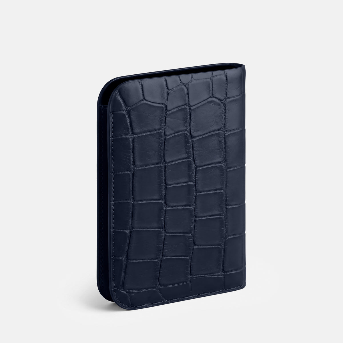 Navy Blue Tall Pouch Case For iPhone Ultra Alligator -2 | Navy-Blue