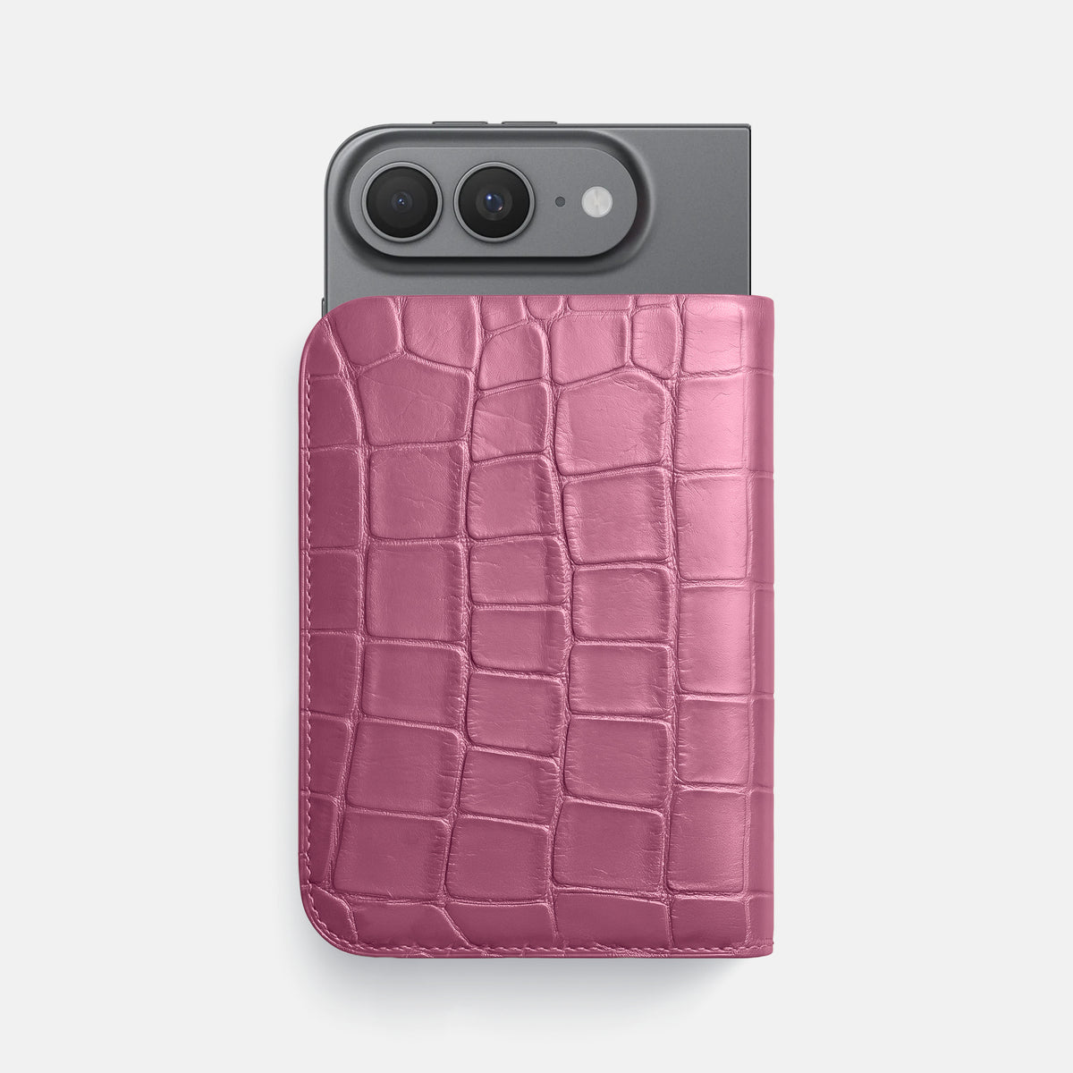 Pink-Lagoon Tall Pouch Case For iPhone Ultra Alligator -1 | Pink-Lagoon