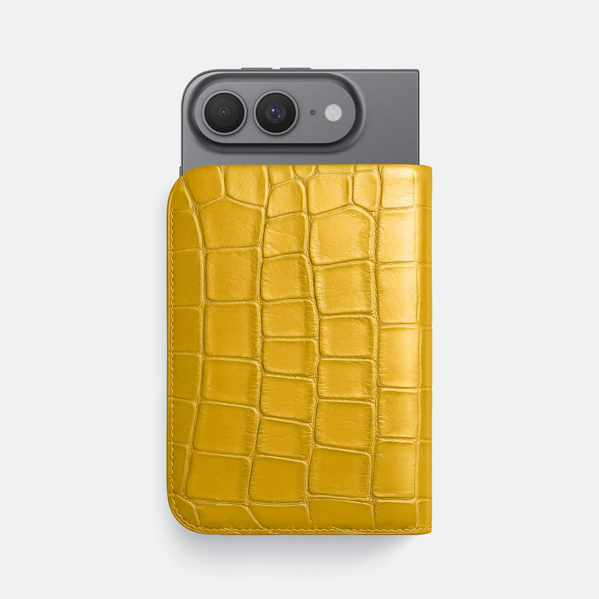 Yellow Tall Pouch Case For iPhone Ultra Alligator -1 | Yellow