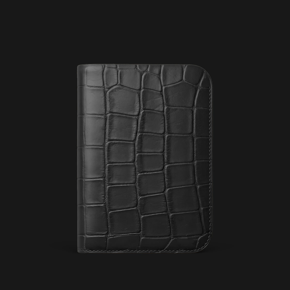 Tall Pouch Case Edition Black For iPhone Duo In Alligator -3 | Edition Black