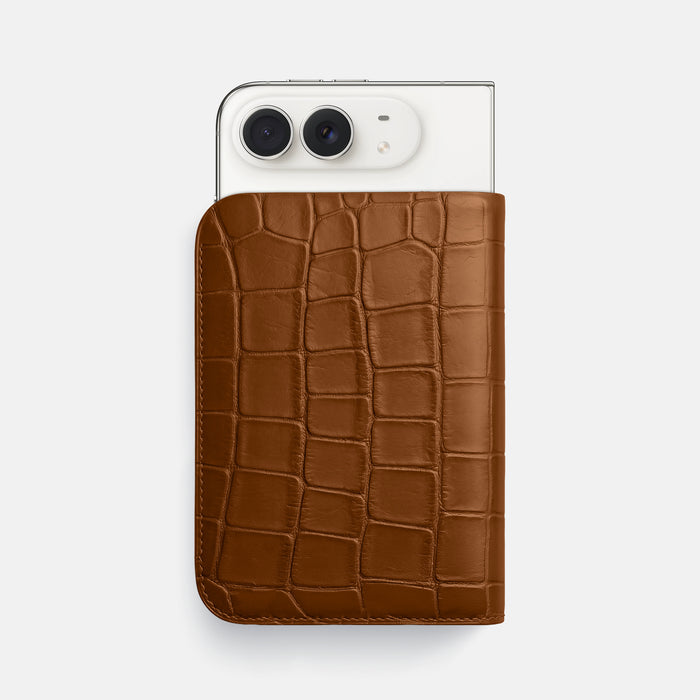 Tall Pouch Case For iPhone Duo In Alligator -1 | Honey