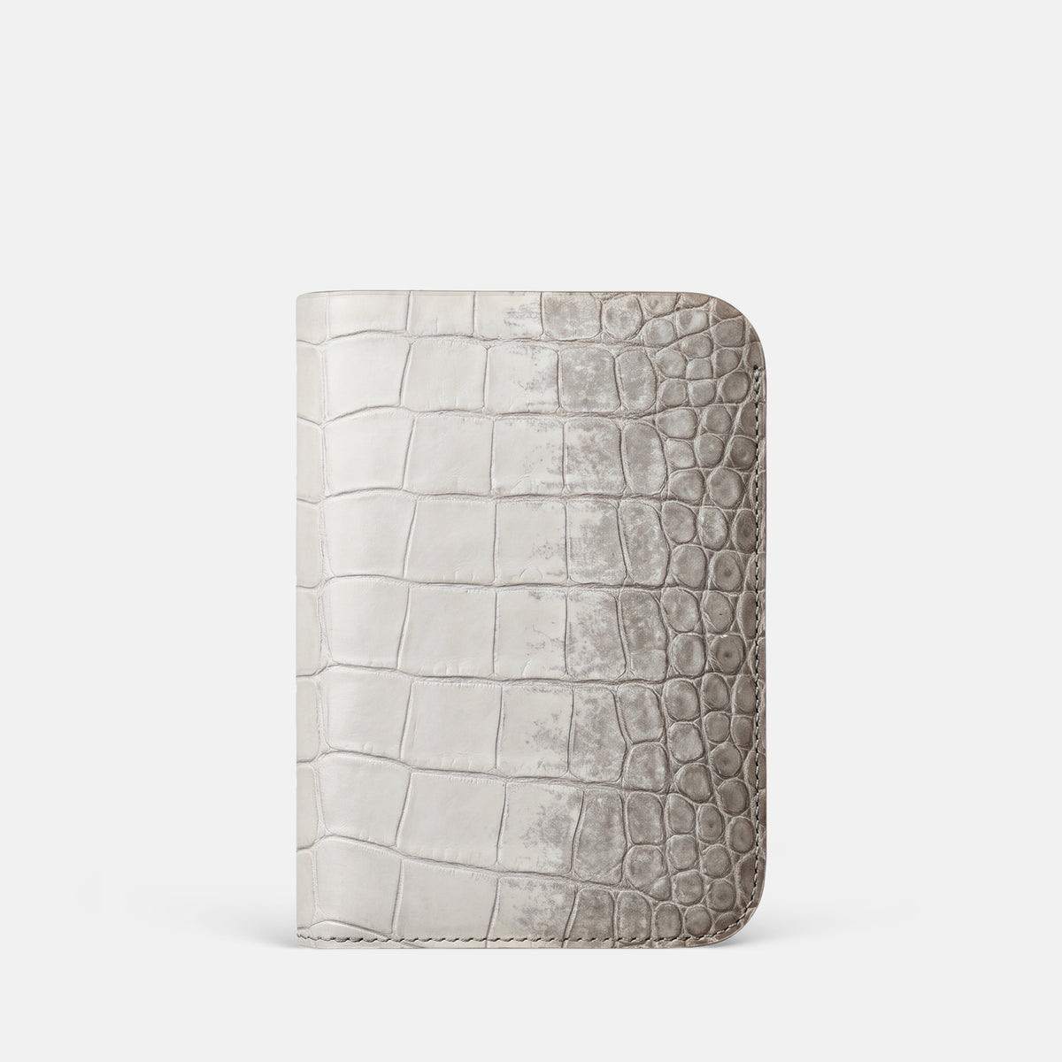 Tall Pouch Case For iPhone Duo In Himalayan Crocodile -3 | Grey