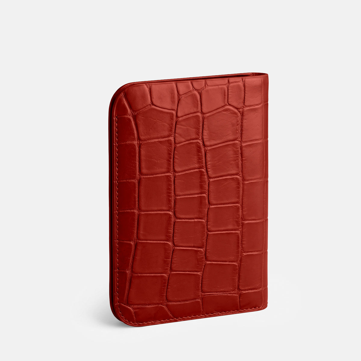 Red Tall Pouch Case For iPhone Duo Alligator -2 | Red
