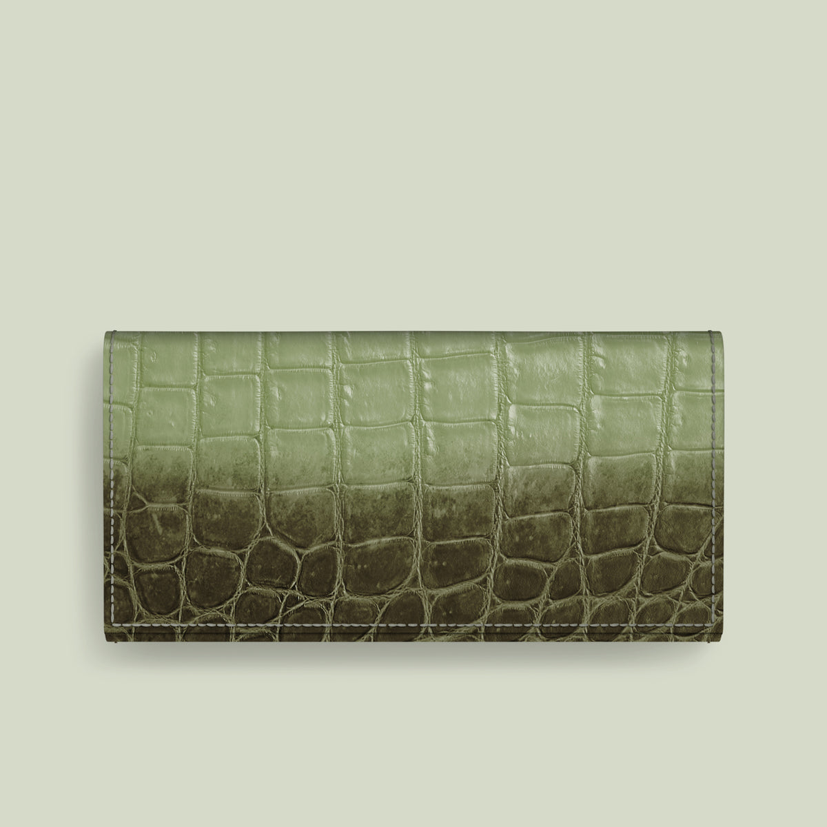 Wallet Case Celadon Green For iPhone 17 Pro Max In Himalayan Crocodile -1 | Celadon-Green