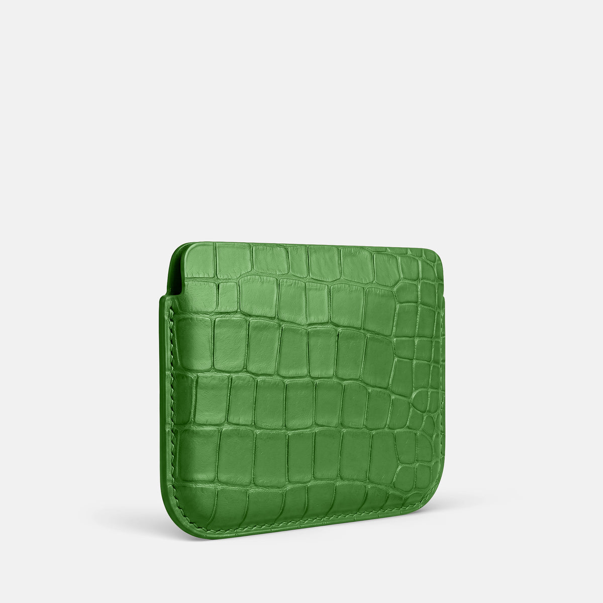 Apple-Green Wide Pouch Case For iPhone Ultra Alligator -2 | Apple-Green