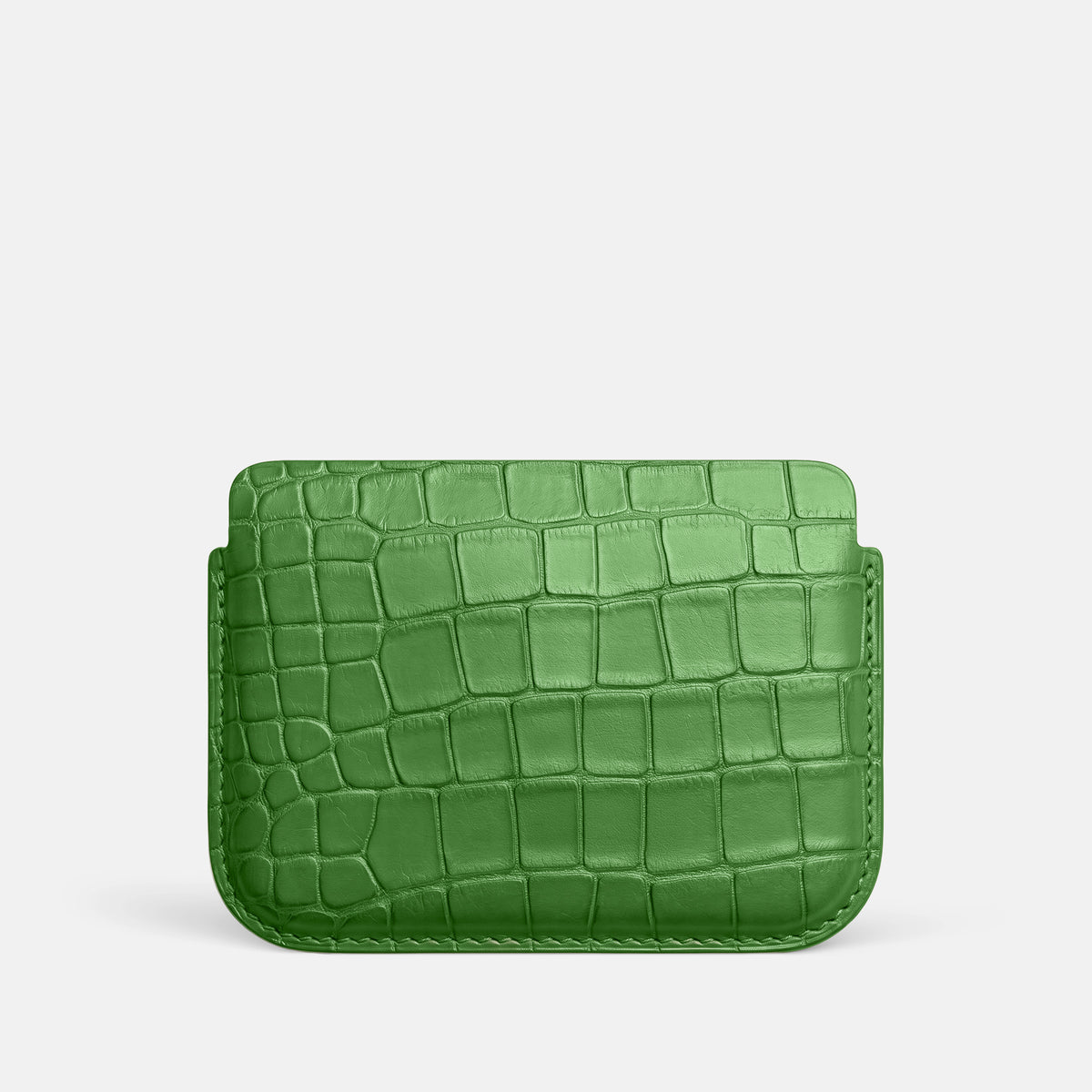 Apple-Green Wide Pouch Case For iPhone Ultra Alligator -3 | Apple-Green