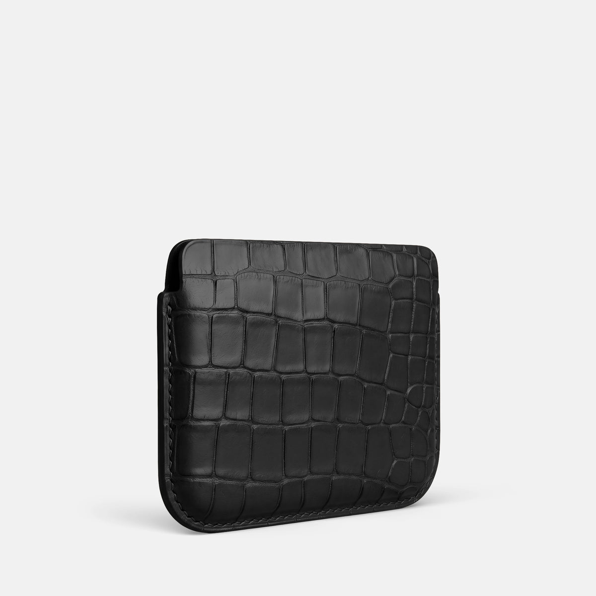 Black Wide Pouch Case For iPhone Ultra Alligator -2 | Black
