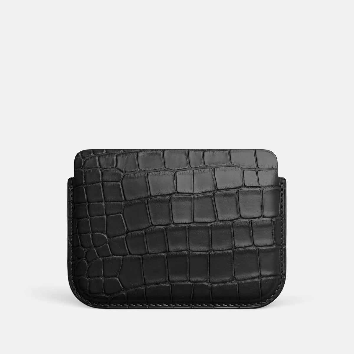 Black Wide Pouch Case For iPhone Ultra Alligator -3 | Black