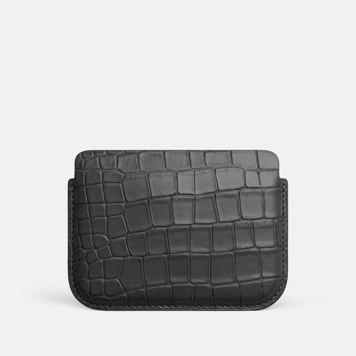 Grey Wide Pouch Case For iPhone Ultra Alligator -3 | Grey