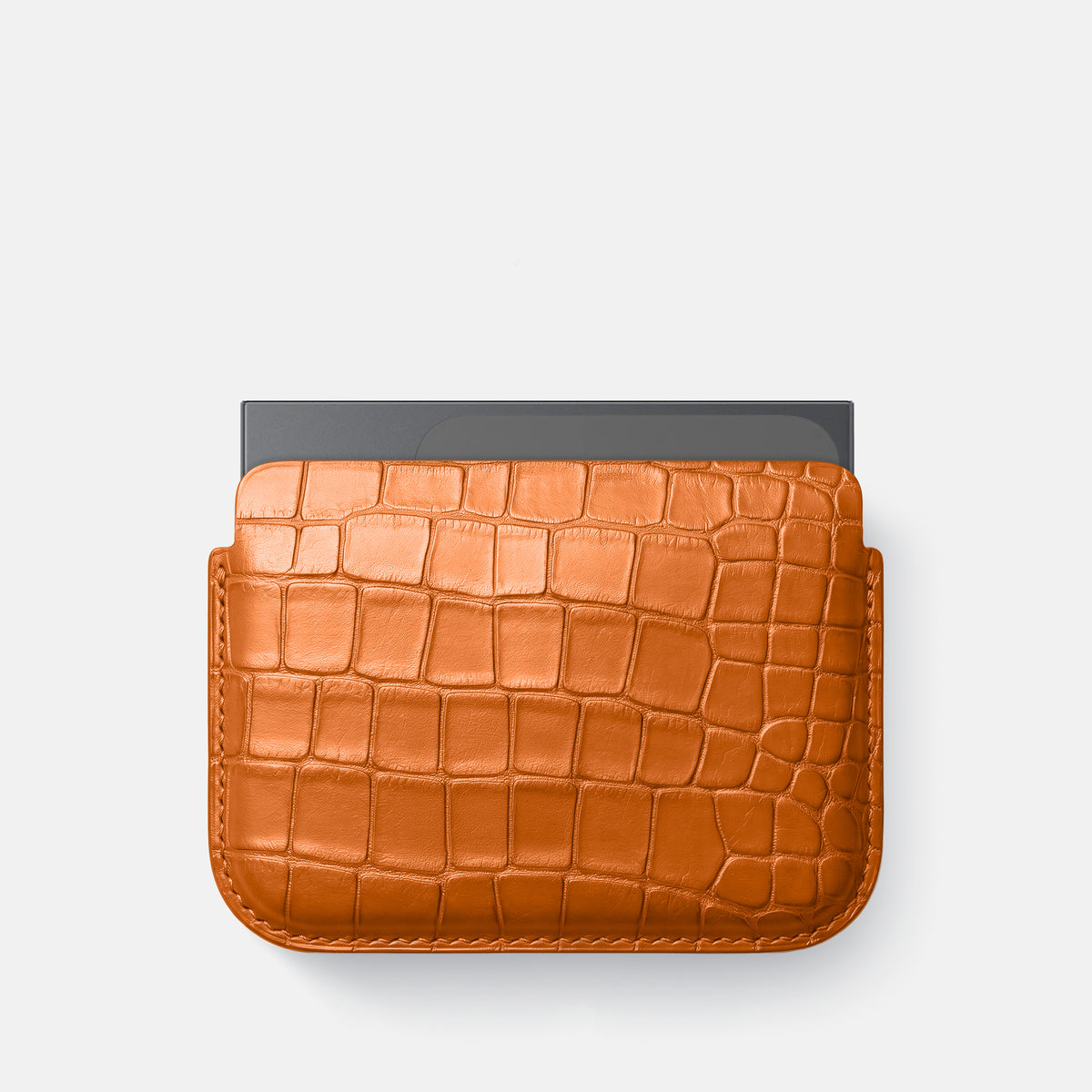 Orange Wide Pouch Case For iPhone Ultra Alligator -1 | Orange