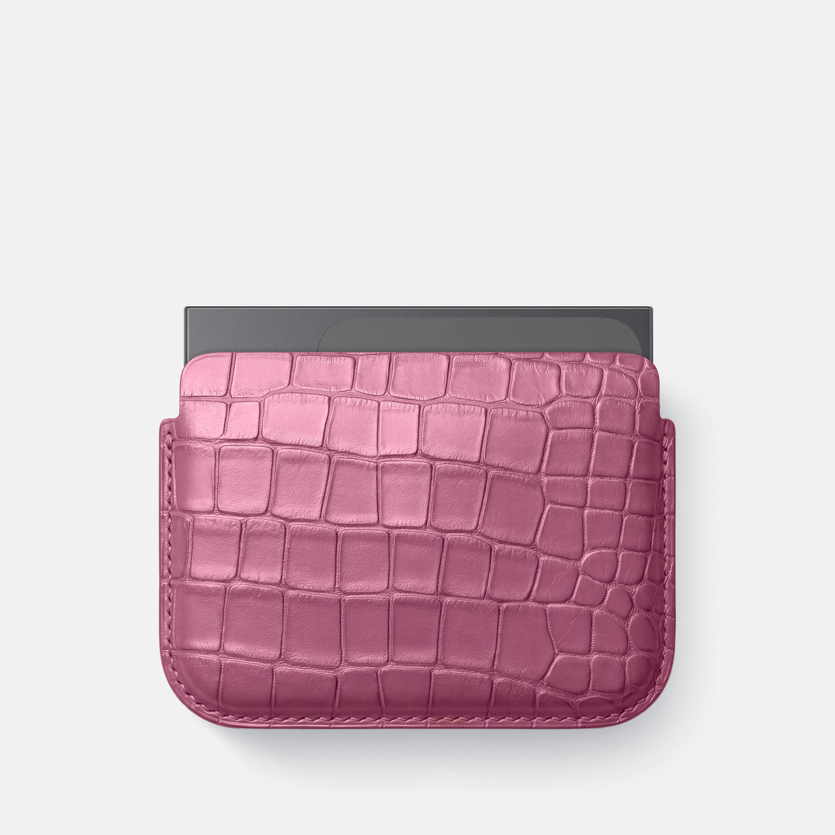 Pink-Lagoon Wide Pouch Case For iPhone Ultra Alligator -1 | Pink-Lagoon