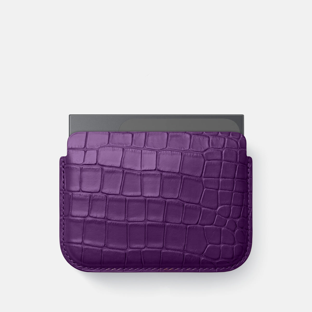 Purple Wide Pouch Case For iPhone Ultra Alligator -1 | Purple