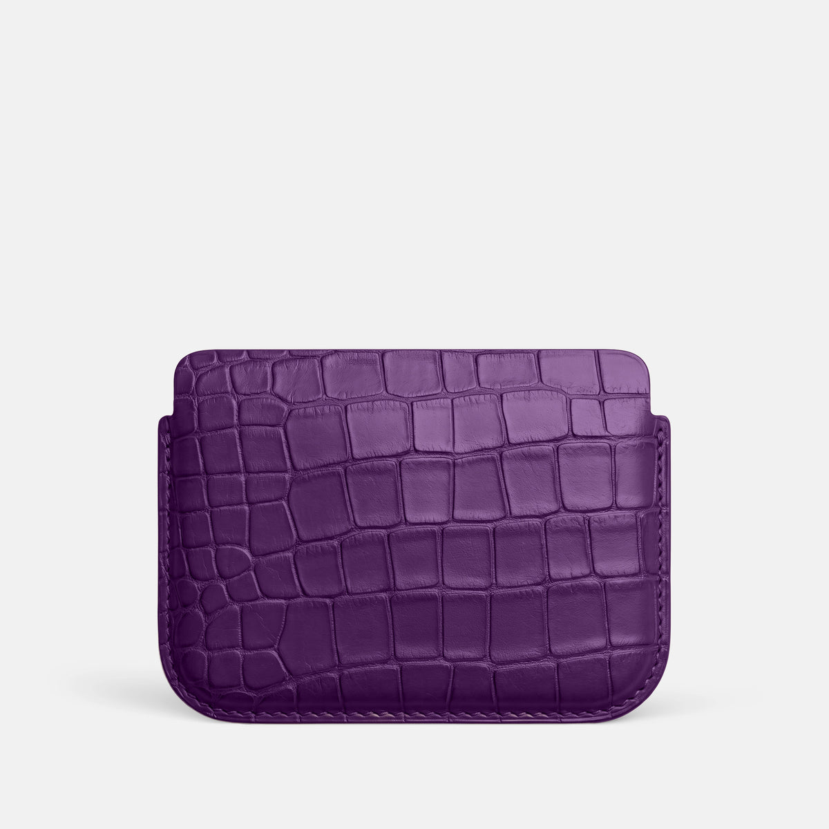 Purple Wide Pouch Case For iPhone Ultra Alligator -3 | Purple