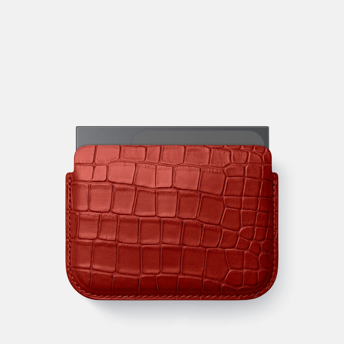 Red Wide Pouch Case For iPhone Ultra Alligator -1 | Red