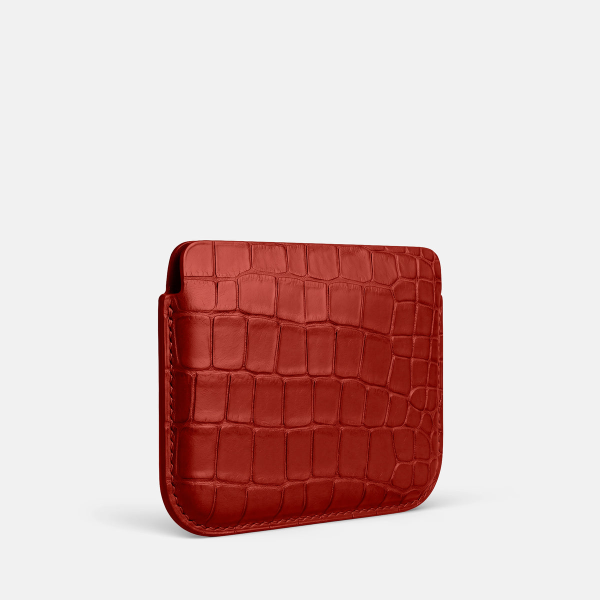Red Wide Pouch Case For iPhone Ultra Alligator -2 | Red