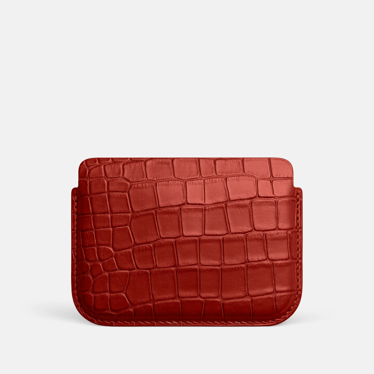 Red Wide Pouch Case For iPhone Ultra Alligator -3 | Red