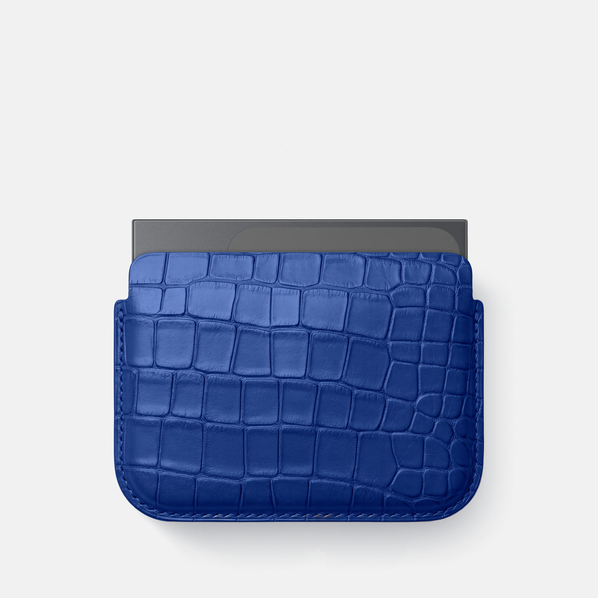 Royal Blue Wide Pouch Case For iPhone Ultra Alligator -1 | Royal-Blue