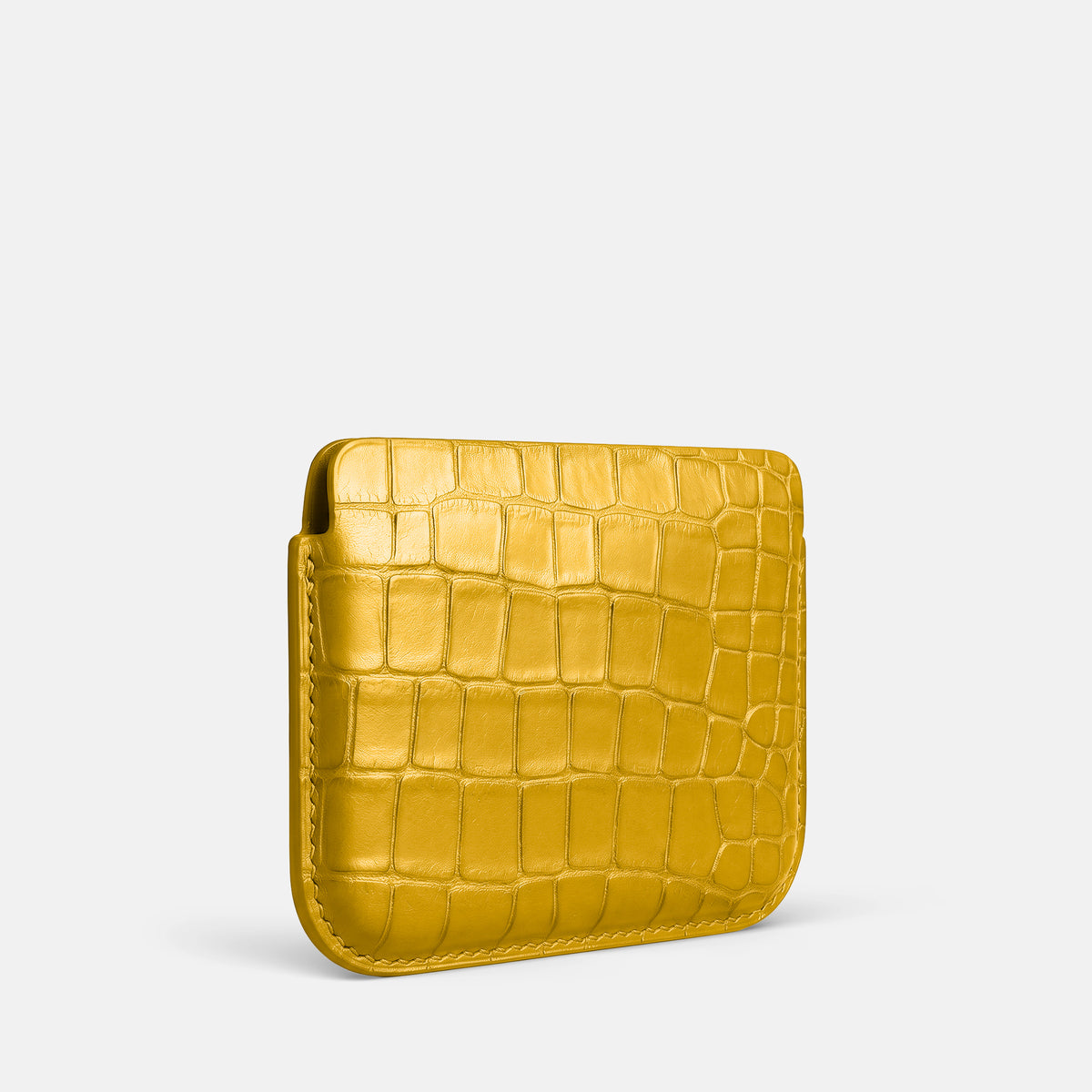Yellow Wide Pouch Case For iPhone Ultra Alligator -2 | Yellow