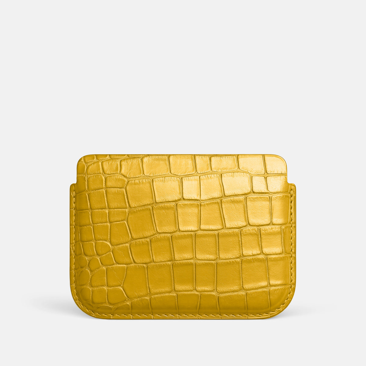 Yellow Wide Pouch Case For iPhone Ultra Alligator -3 | Yellow