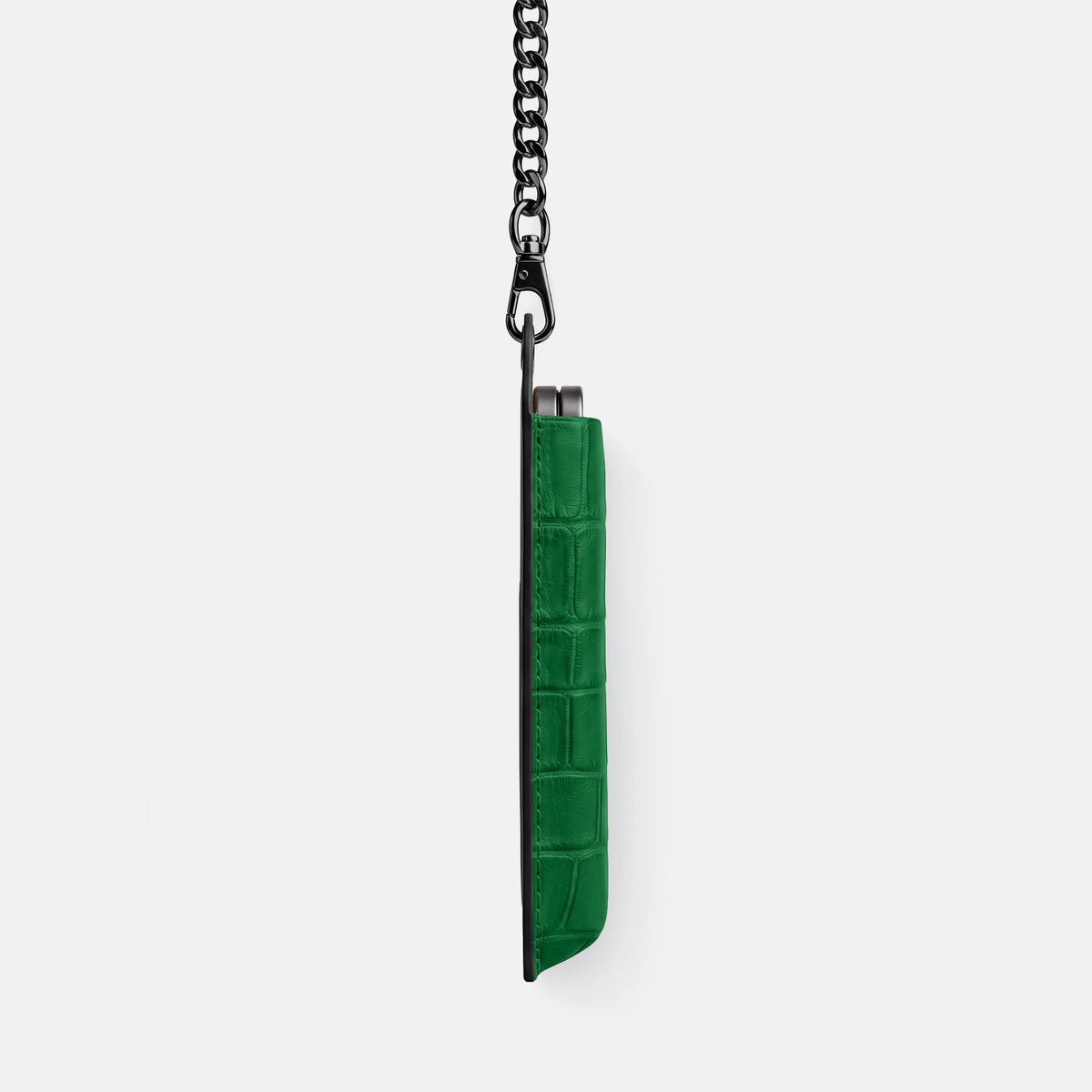 Wide Crossbody Case For iPhone Ultra In Alligator -2 | Forest-Green-Black